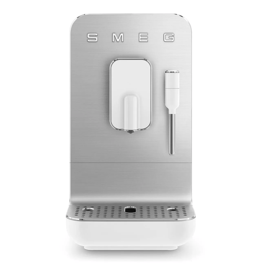 Smeg BCC12WHMUK Retro Bean to Cup Espresso Coffee Machine Matt White