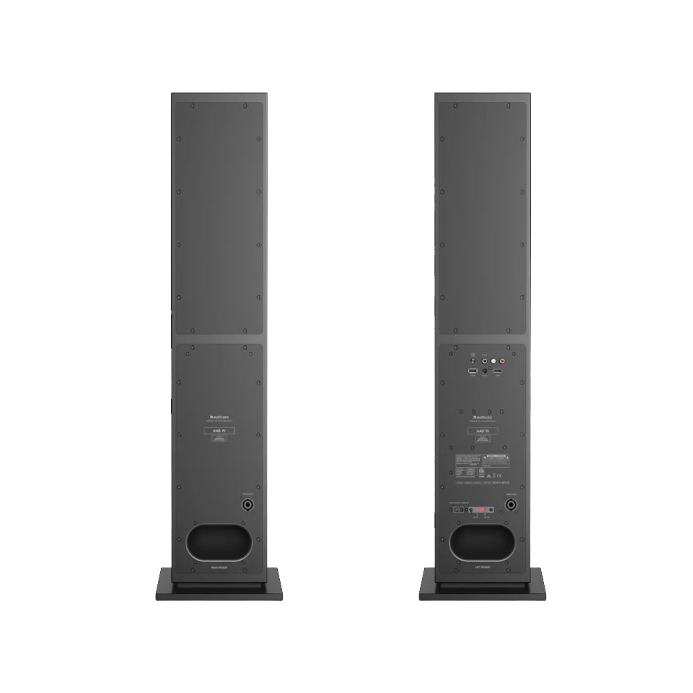 Audio Pro A48 W Wireless Multiroom Bluetooth Floorstanding Speakers Pair Black