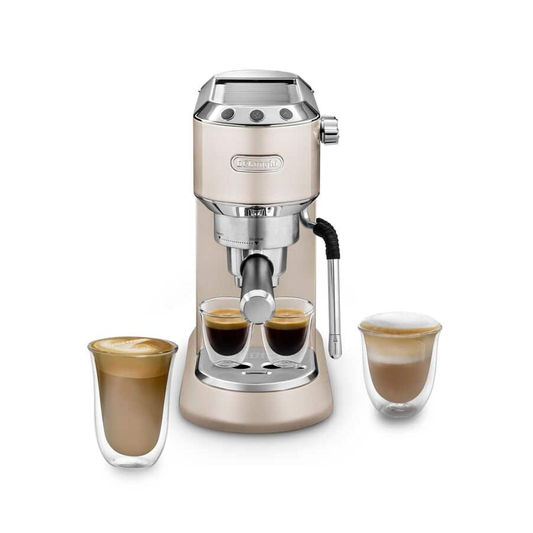Delonghi EC885.BG Dedica Arte Manual Espresso Coffee maker with new milk frothing function Beige Gold