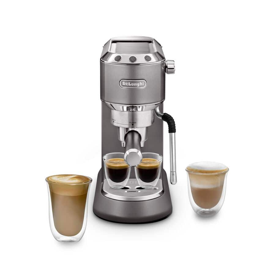 Delonghi EC885.GY Dedica Arte Manual Espresso Coffee maker with new milk frothing function Grey