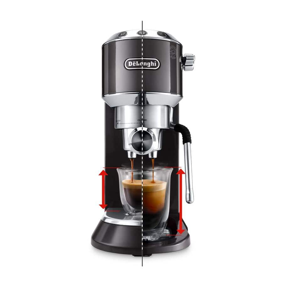 Delonghi EC885.GY Dedica Arte Manual Espresso Coffee maker with new milk frothing function Grey