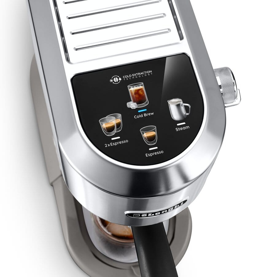 Delonghi EC890.M Dedica Duo with Advanced Milk Steam Wand Manual Espresso Machine Silver