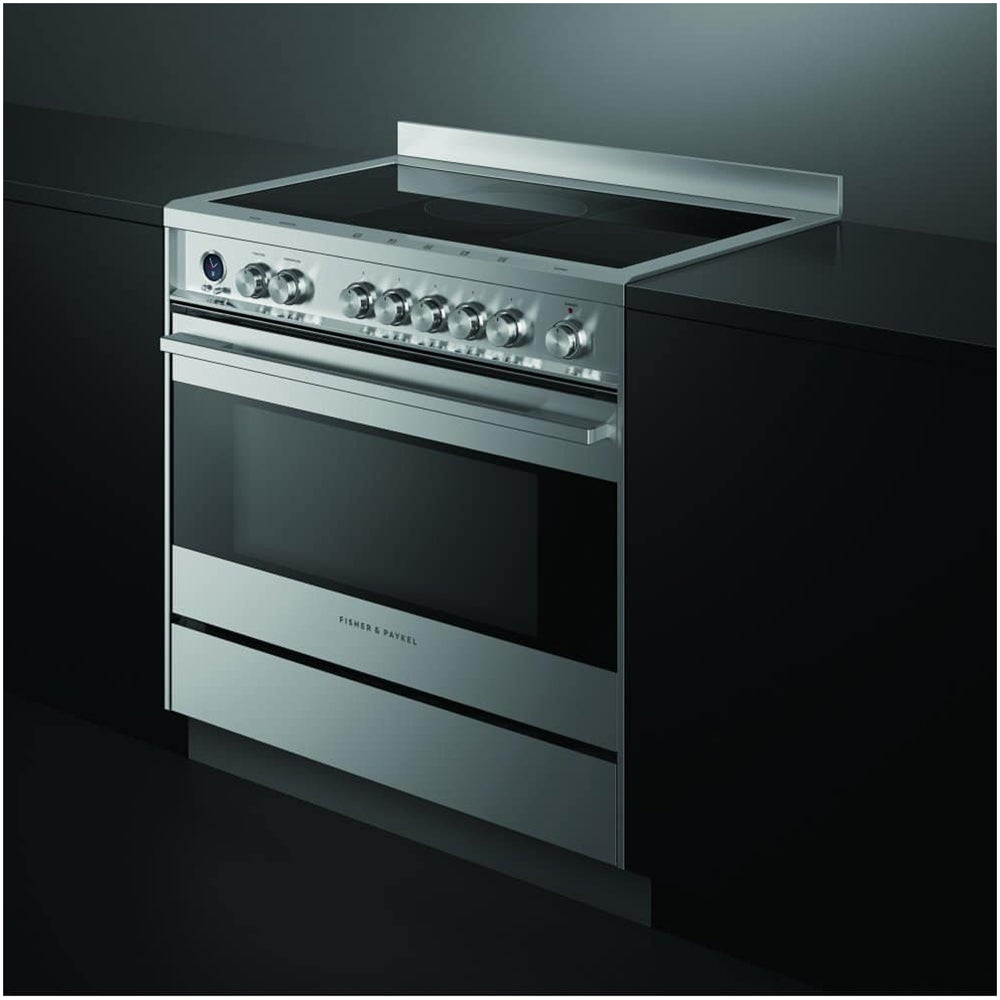 Fisher and Paykel OR90SDI6X1 Series 9 Classic Single Oven Induction Range Cooker With Pyrolytic Cleaning Stainless Steel
