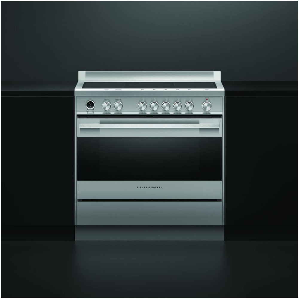 Fisher and Paykel OR90SDI6X1 Series 9 Classic Single Oven Induction Range Cooker With Pyrolytic Cleaning Stainless Steel
