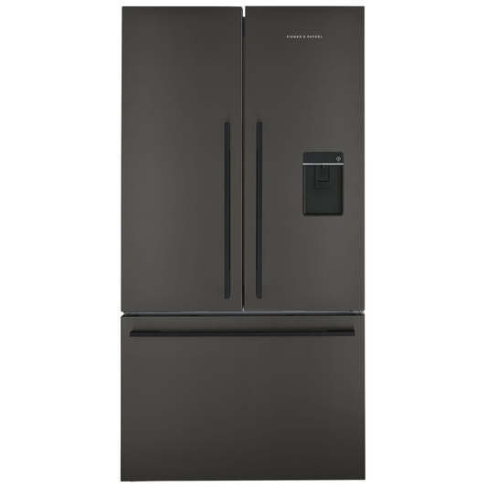 Fisher And Paykel RF540ADUB7 Series 7 Freestanding Plumbed-In American Fridge Freezer Black Steel