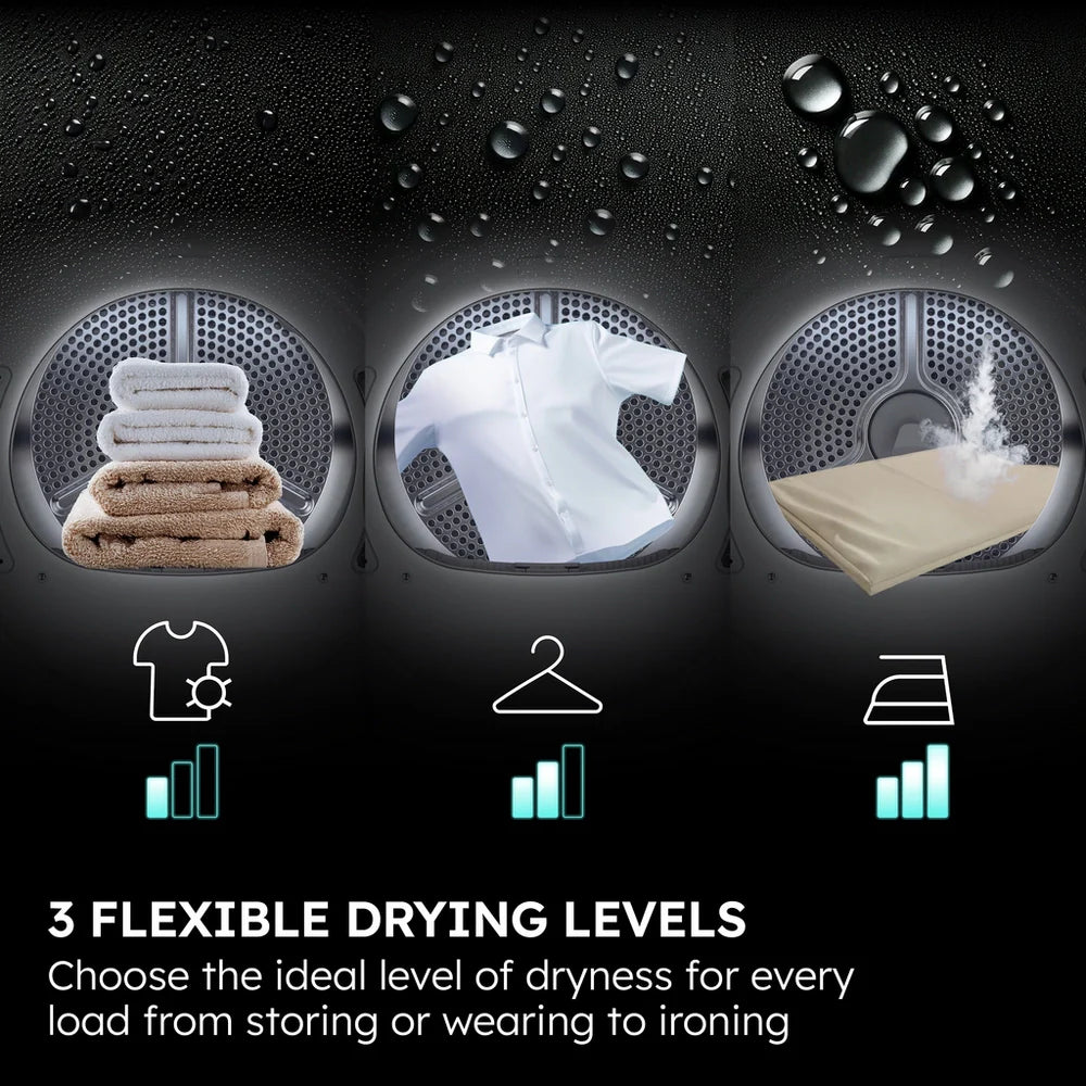 Haier HD80-D357U1 8kg Freestanding Heat Pump Tumble Dryer White - D Rated