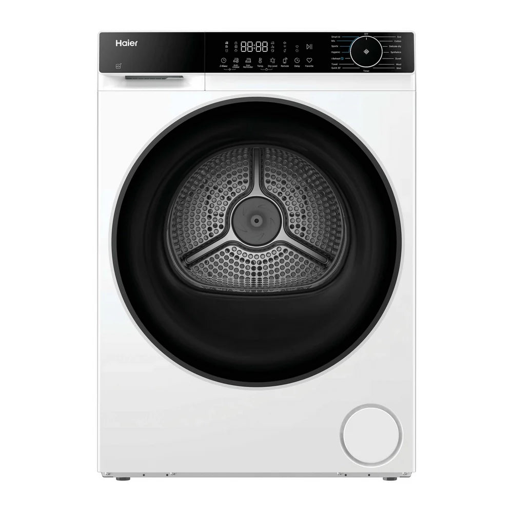 Haier HD80-D357U1 8kg Freestanding Heat Pump Tumble Dryer White - D Rated