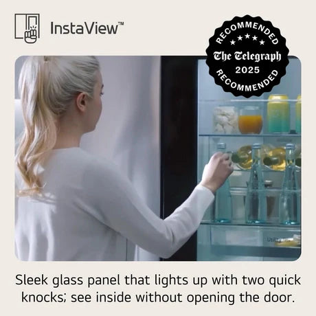 LG GSGV81PYLL InstaView American Style Smart Total No Frost Fridge Freezer Prime Silver