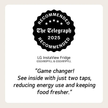 LG GSGV81PYLL InstaView American Style Smart Total No Frost Fridge Freezer Prime Silver