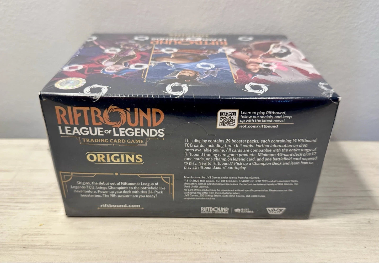 Riftbound: League of Legends TCG Origins - Booster Display - 24 Booster Packs (14 Cards Ea), Battle Deck-Building Trading Card Game, Randomly Assorted