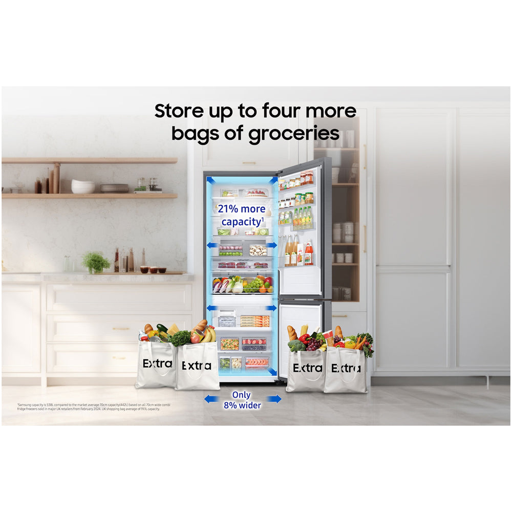 Samsung Series 6 RB34C600ESAEU SpaceMax 344L Frost Free Smart Fridge Freezer Silver