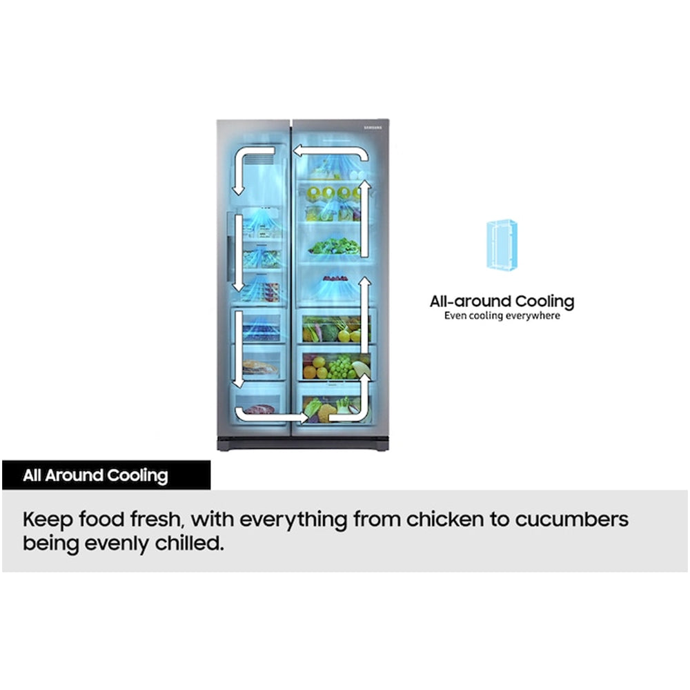 Samsung Series 6 RS70F64KDTEU Bespoke AI SpaceMax Smart American Fridge Freezer Silver