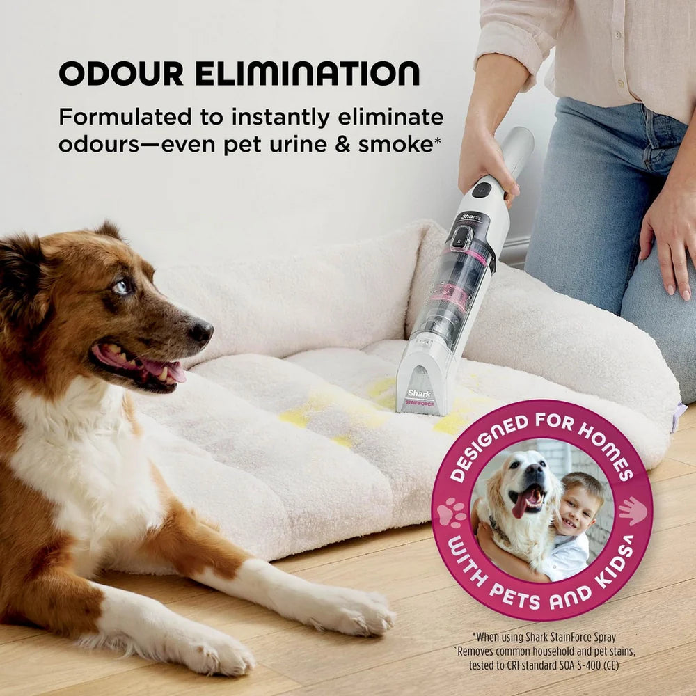 Shark StainForce Cordless Stain-Destroying Spot Cleaner HX100UKT - White