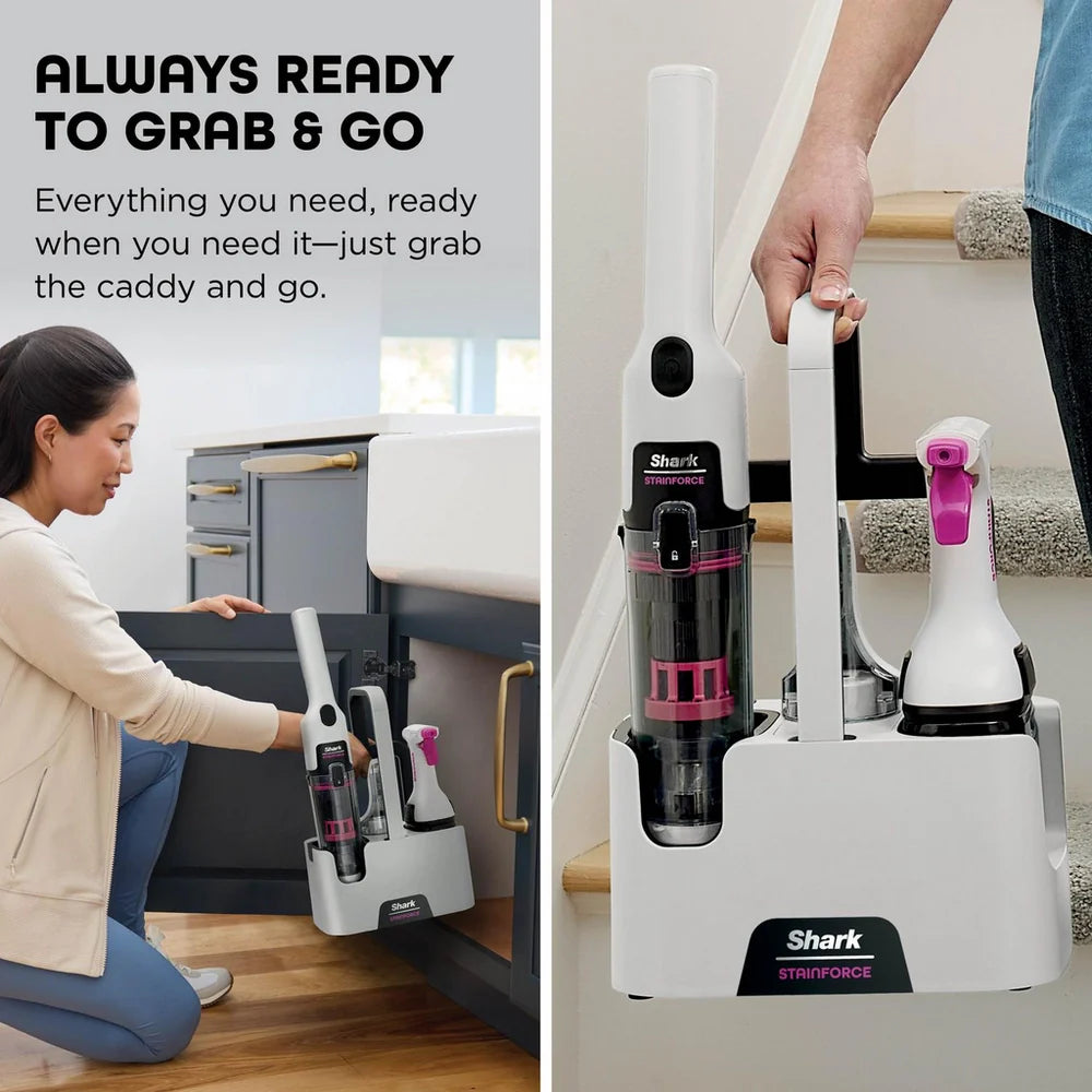 Shark StainForce Cordless Stain-Destroying Spot Cleaner HX100UKT - White