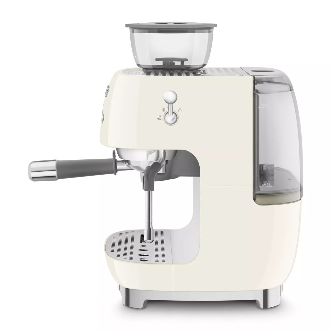 Smeg EGF03CRUK Retro Espresso Coffee Machine with Grinder in Cream