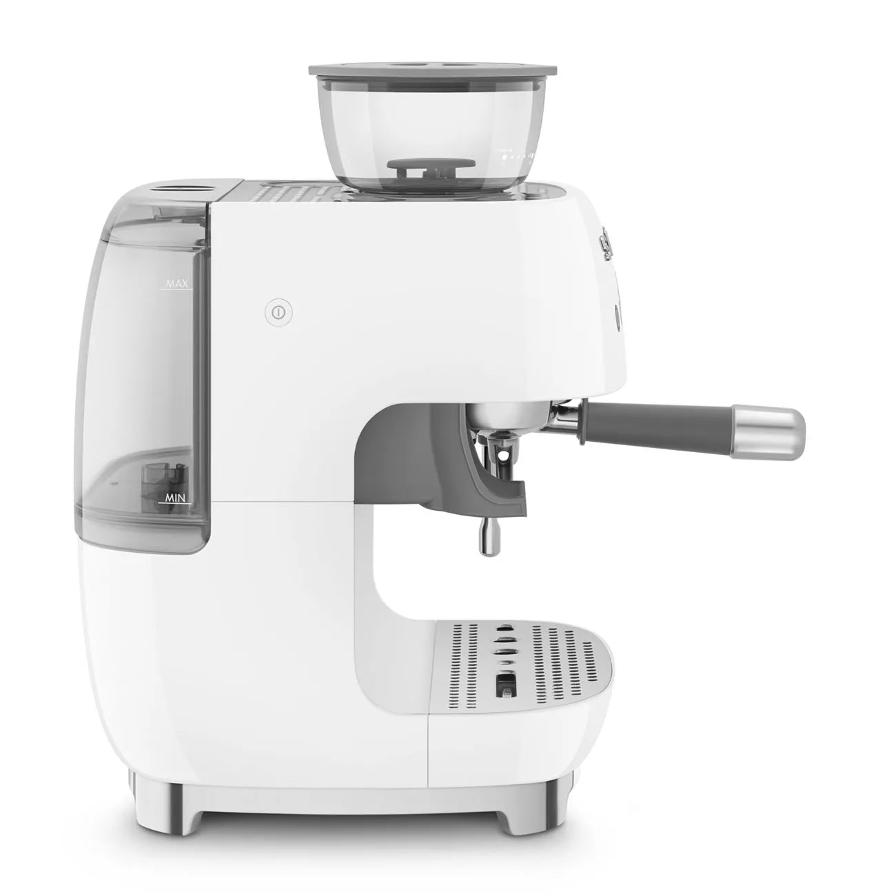 Smeg EGF03WHUK Retro Espresso Coffee Machine with Grinder in White