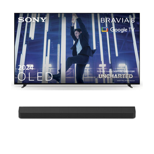 Sony K55XR80PU 55 Inch BRAVIA 8 4K UHD HDR OLED Smart TV with BRAVIA Theatre Bar 8 HTA8000 Soundbar Bundle