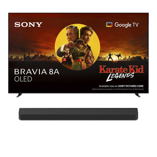 Sony K65XR8APU 65 Inch BRAVIA 8A 4K UHD HDR OLED Smart TV with BRAVIA Theatre Bar 8 HTA8000 Soundbar Bundle