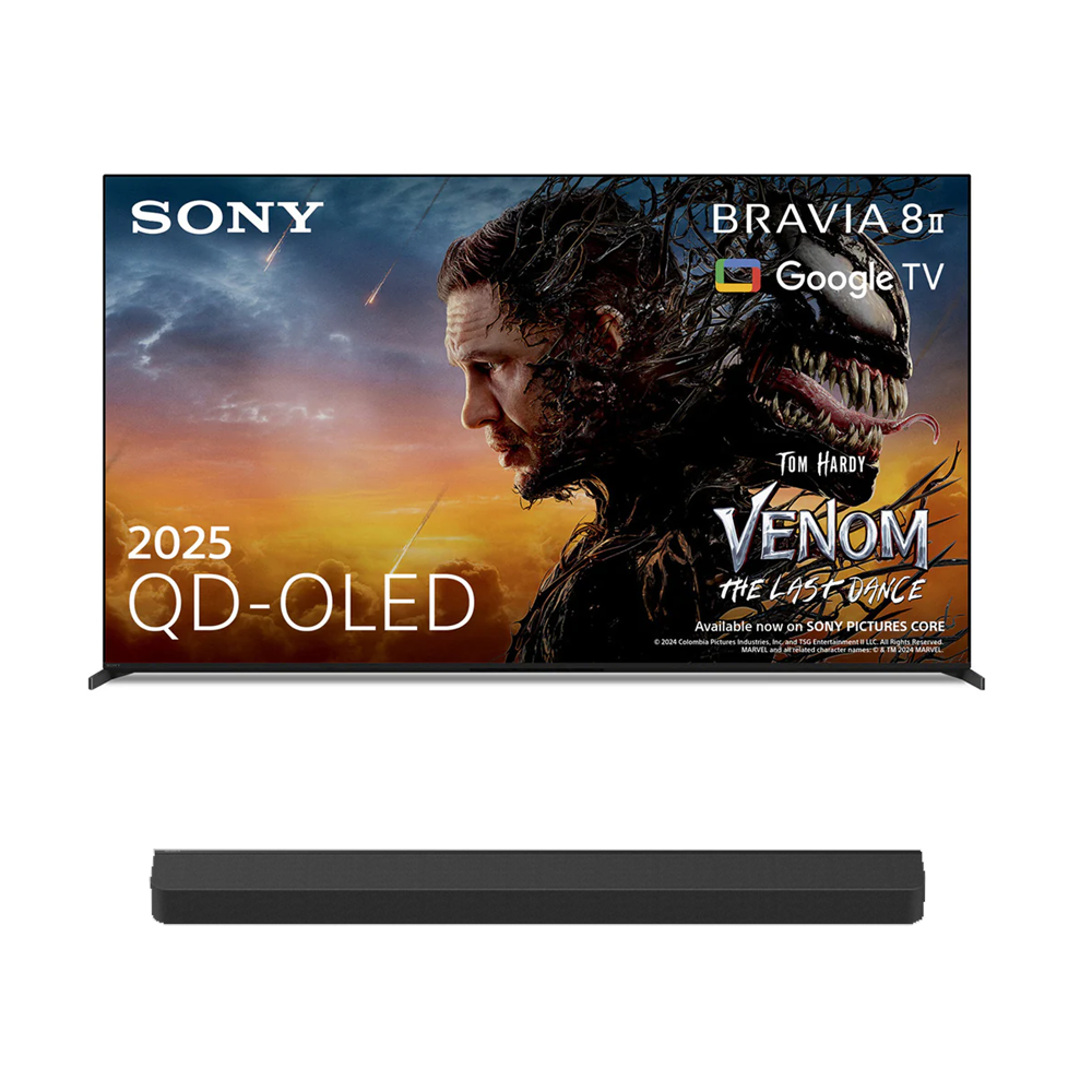 Sony K65XR8M25B 65 Inch BRAVIA 8 II QD-OLED 4K UHDR Google TV and HTA8000.CEK 5.0.2 BRAVIA Theatre Bar 8 Soundbar Bundle