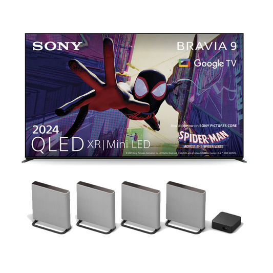 Sony K65XR90PU 65 Inch 4K UHD HDR QLED Mini Led BRAVIA 9 Google TV and HTA9M2 BRAVIA 4.1.4 Bravia Quad Home Theatre Bundle