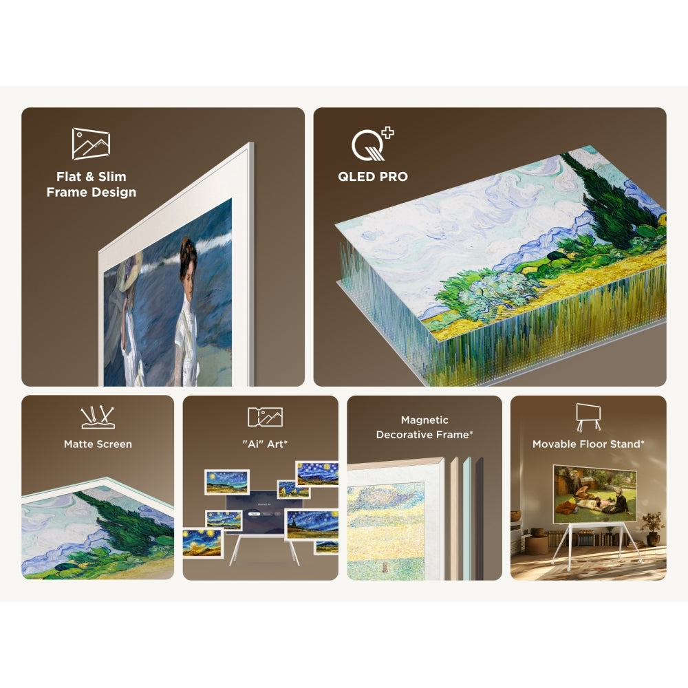 TCL 75A300W-UK 75 Inch NXTVISION A300W 4K Ultra HD QLED PRO HDR Google Frame TV 2025