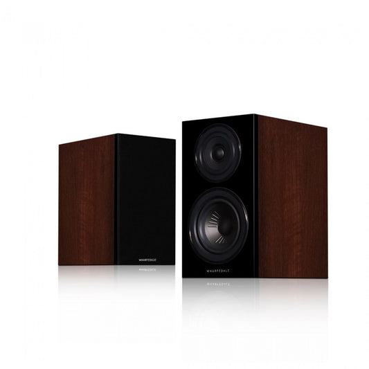 Wharfedale Diamond 12.1 Compact 2 way Standmount Bookshelf speaker (pair) Walnut Pearl - Open Box Clearance