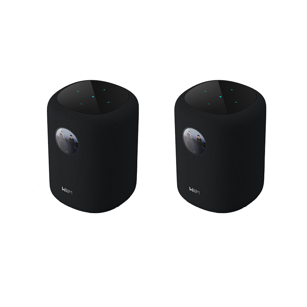 WiiM SOUND Wireless Multiroom Smart Speaker PAIR with Display - Black