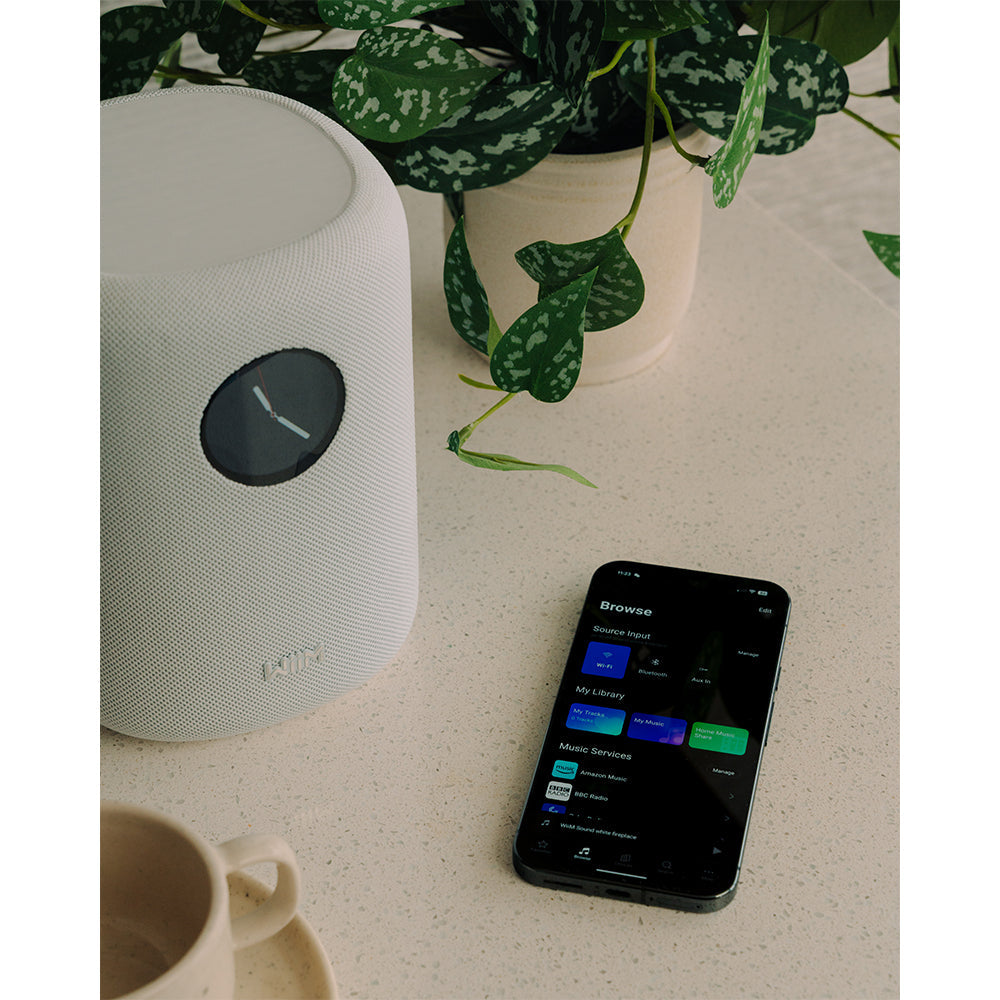 WiiM SOUND Wireless Multiroom Smart Speaker PAIR with Display - White