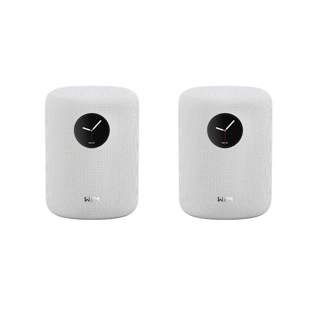 WiiM SOUND Wireless Multiroom Smart Speaker PAIR with Display - White