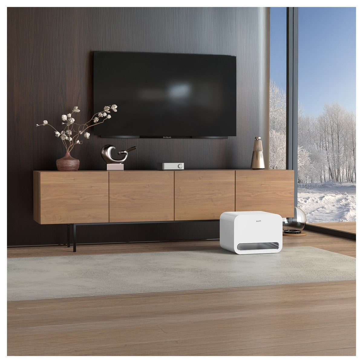 WiiM Sub Pro 8 Inch 250W Wireless Smart Subwoofer with Wi-Fi & Bluetooth - White